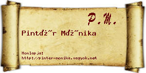 Pintér Mónika névjegykártya